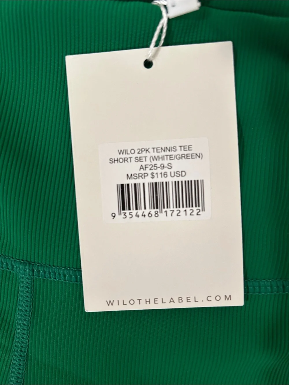 Willow Ribbed High-Waist Shorts — Green